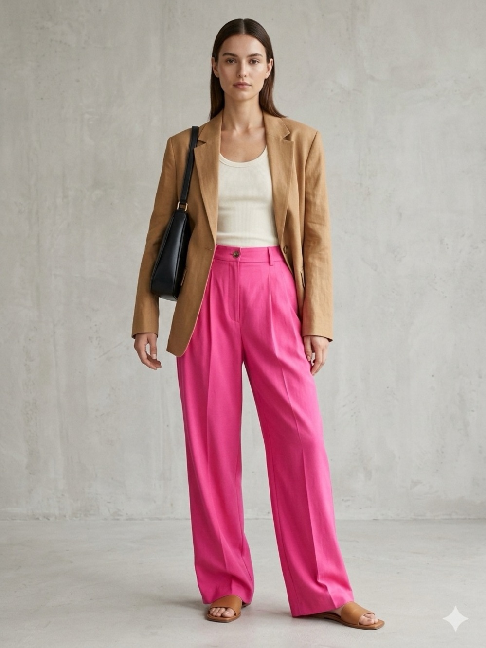 Reformation Mason Pleated High Rise Wide Leg Trousers Pink Corvette NWOT Size 2